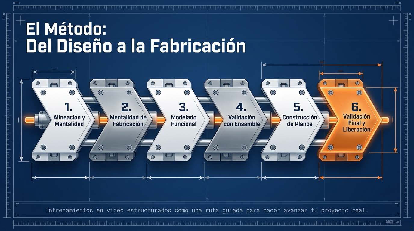 El Método DCAT: Del Diseño a la Fabricación — 6 pasos en cadena